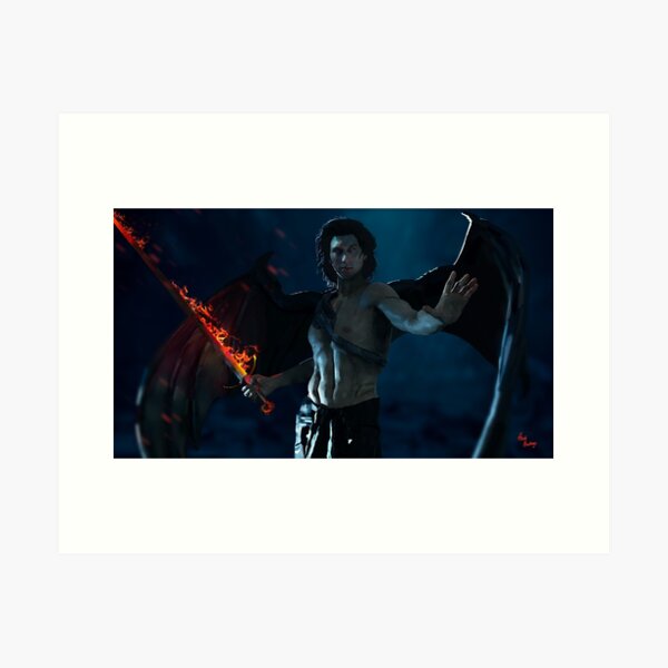 When A Dark Angel Falls Art Print