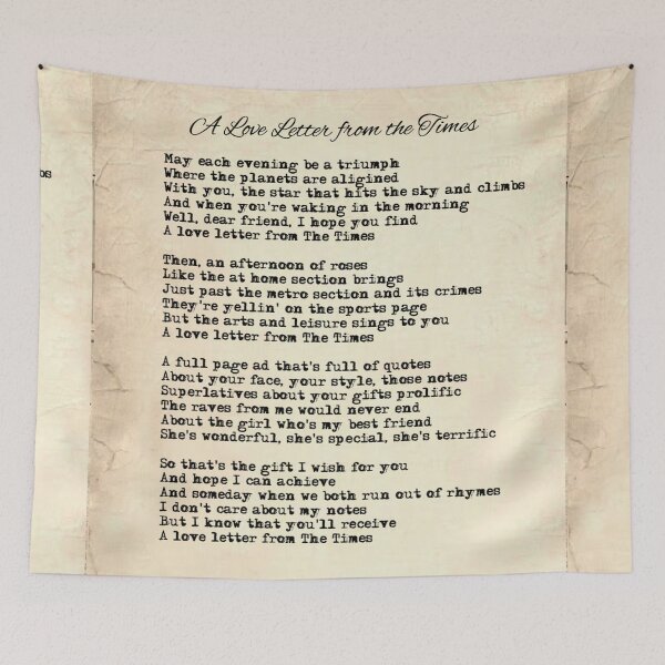 Item preview, A Love Letter from the Times designed and sold by Alaina Fritzinger.