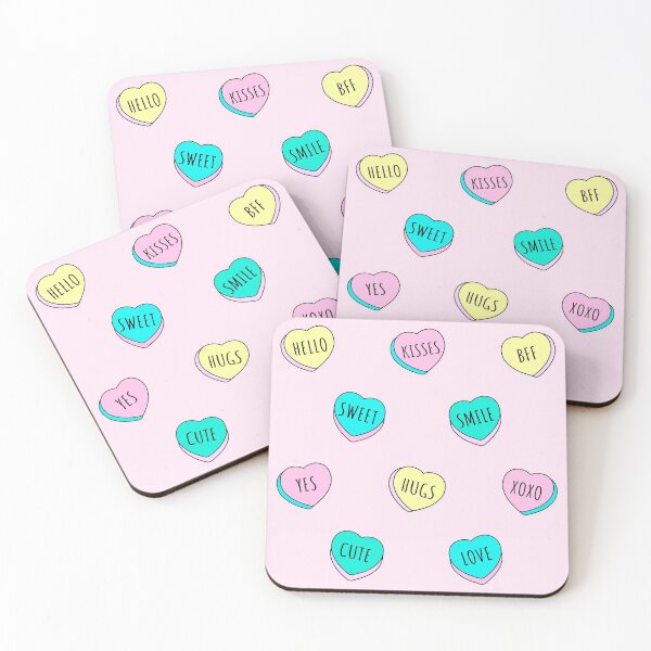 Item preview, Pastel candy hearts messages designed and sold by OkihanaShop.
