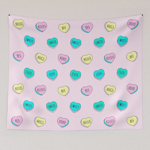 Item preview, Pastel candy hearts messages designed and sold by OkihanaShop.