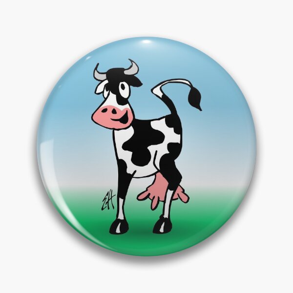 Item preview, Cheerful cow in a meadow designed and sold by cardvibes.