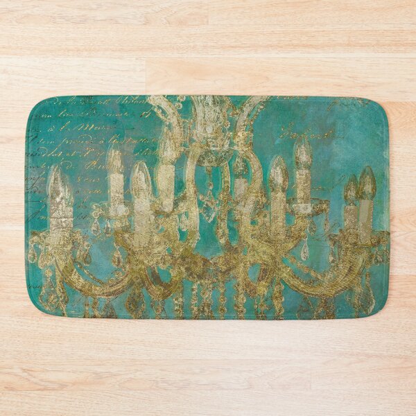 Item preview, Teal and Gold Chandelier designed and sold by Sasha Art Gallery.