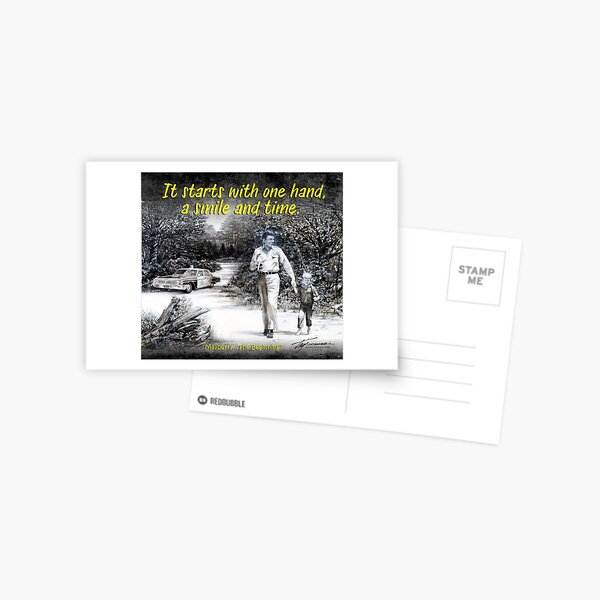 Starts with One Hand Postcard