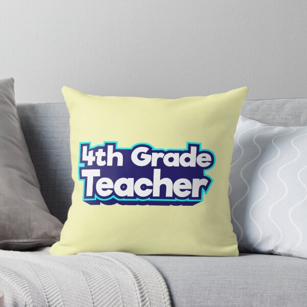 Item preview, 4th grade teacher, Cyan border designed and sold by enriquepma.