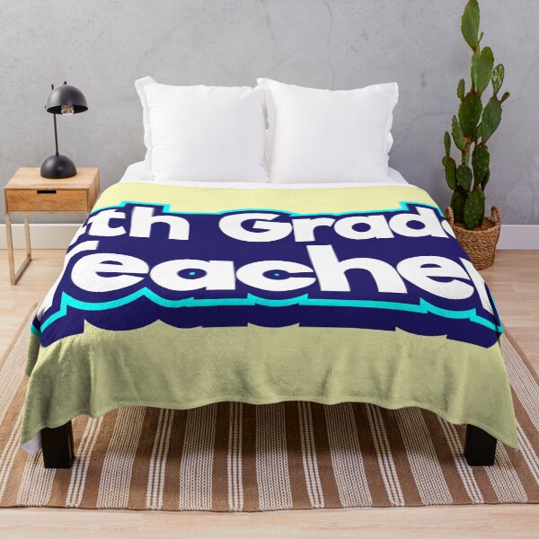 Item preview, 4th grade teacher, Cyan border designed and sold by enriquepma.