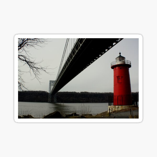 Little Red Lighthouse & George Washington Bridge Sticker