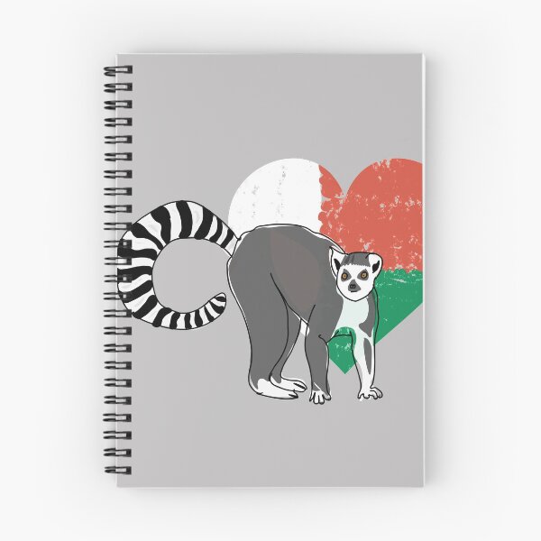 Item preview, Madagascar Lemur on Malagasy flag (heart version) designed and sold by PrimitiveState.