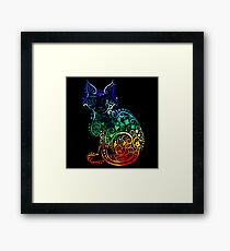 Inked Cat Framed Print