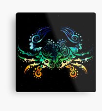 Inked Crab Metal Print