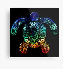 Inked Sea Turtle Metal Print
