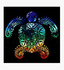 Inked Sea Turtle Photographic Print