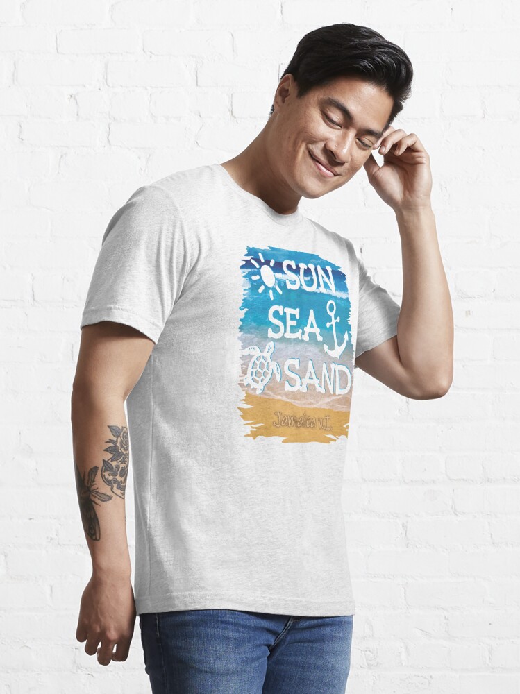 Jamaica Sun Sea Sand Beach Scene | Essential T-Shirt