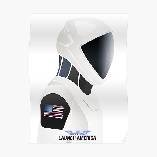 SpaceX and NASA Crew Dragon Launch America Poster