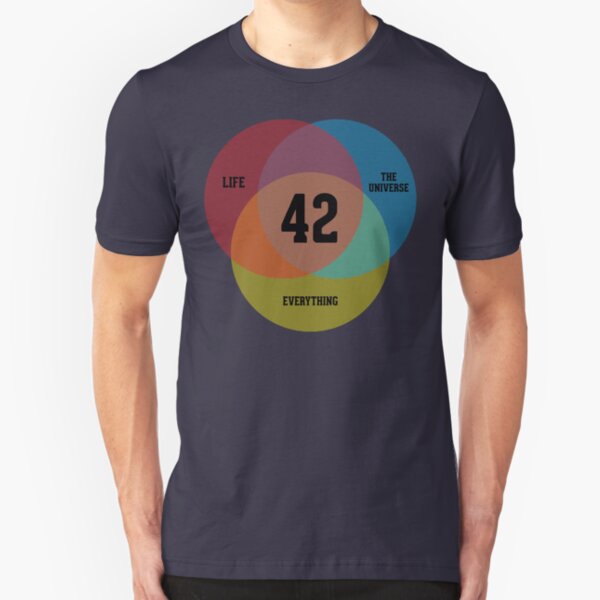 Venn Diagram: Life, the Universe & Everything Slim Fit T-Shirt