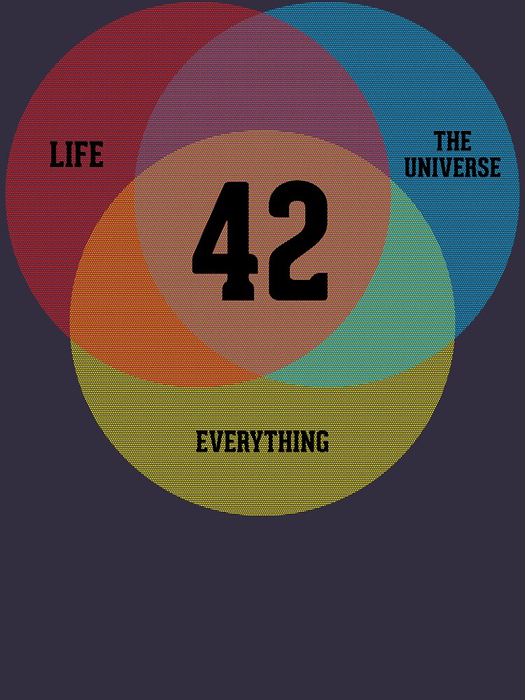 Venn Diagram: Life, the Universe & Everything by BoomShirts