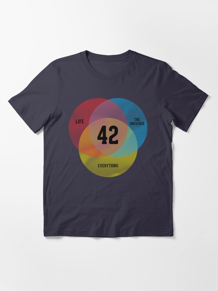 Alternate view of Venn Diagram: Life, the Universe & Everything Essential T-Shirt
