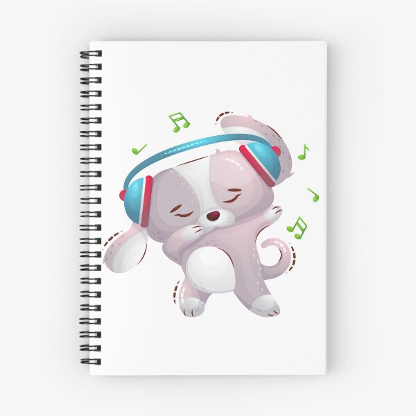 Item preview, The cute dog dances in headphones and shows a gesture of dab designed and sold by Anna Koneva.