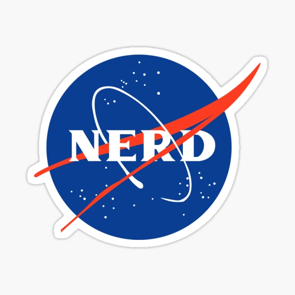 Nerd NASA (meatball) Logo Sticker for Sale by lhelbling