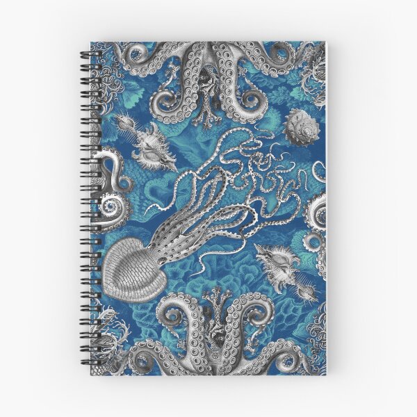 Item preview, Octopus Squid Kraken Art Tentacles Seashell Deep Sea Ocean Creatures Lover (Blue) - Octopus designed and sold by Mechanical Whispers.