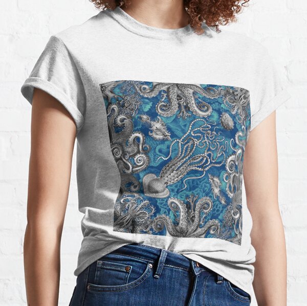 The Kraken (Blue, Square) Classic T-Shirt