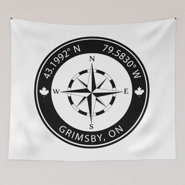 Item preview, Grimsby, Ontario Geographical Coordinates designed and sold by TeeOhGraphics.