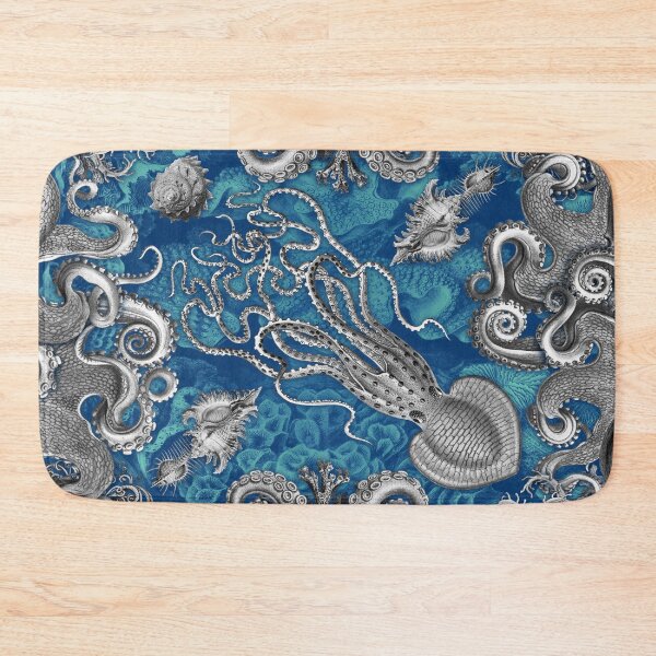Item preview, Octopus Squid Kraken Art Tentacles Seashell Deep Sea Ocean Creatures Lover (Blue, Alt) - Octopus designed and sold by Mechanical Whispers.
