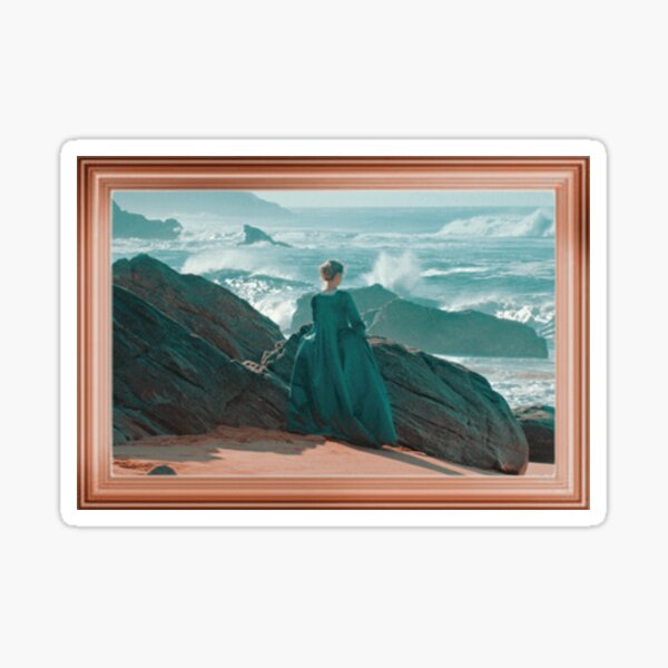 Portrait d'une dame en feu Peinture Sticker