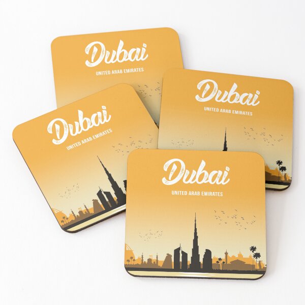 Item preview, Dubai skyline silhouette artwork designed and sold by louzaartist.