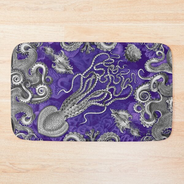 Item preview, Octopus Squid Kraken Art Tentacles Seashell Deep Sea Ocean Creatures Lover (Purple) designed and sold by Mechanical Whispers.