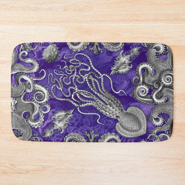 Item preview, Octopus Squid Kraken Art Tentacles Seashell Deep Sea Ocean Creatures Lover (Purple, Alt) designed and sold by Mechanical Whispers.