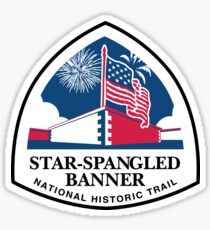 Star-Spangled Banner Trail Sign, USA Sticker