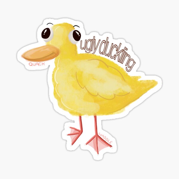 Vista previa del artículo con la obra «Patito feo», diseñado y vendido por pinkc0w.