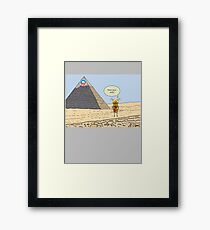 Obama and the Ant at the Pyramids 2012 Framed Print