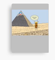 Obama and the Ant at the Pyramids 2012 Canvas Print