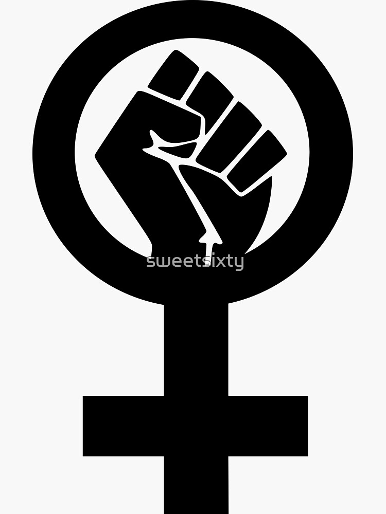 Feminist Feminism Raised Fist Sticker By Sweetsixty Redbubble 
