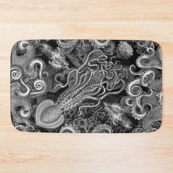 Item preview, Octopus Squid Kraken Art Tentacles Seashell Deep Sea Ocean Creatures Lover (Black & White) - Octopus designed and sold by Mechanical Whispers.