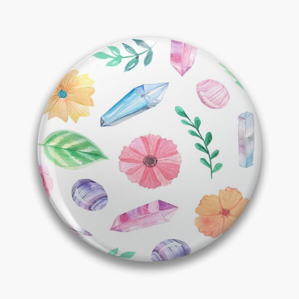 Item preview, Floral and Crystal Colorful Print Pattern designed and sold by ShopofWonder.