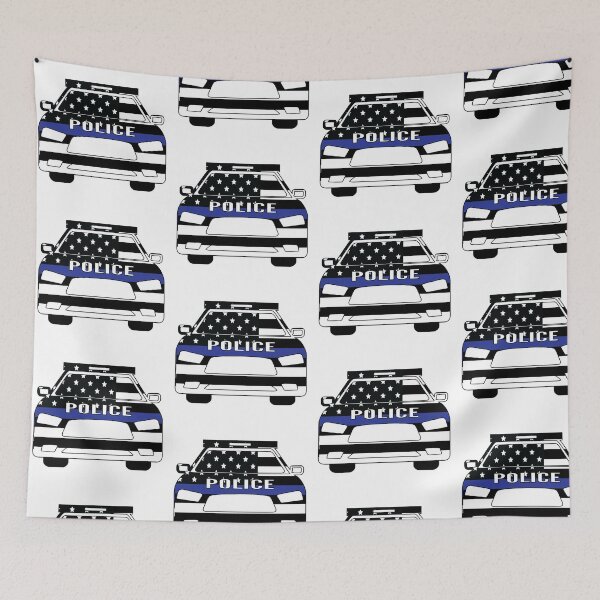 Item preview, American, Police Flag, Police Car designed and sold by PLLDesigns.