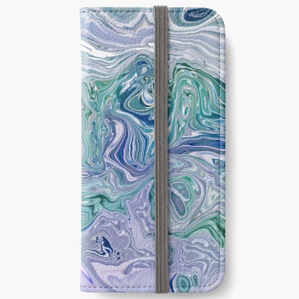 Dutch Marble Acrylic Paint Pour iPhone Wallet