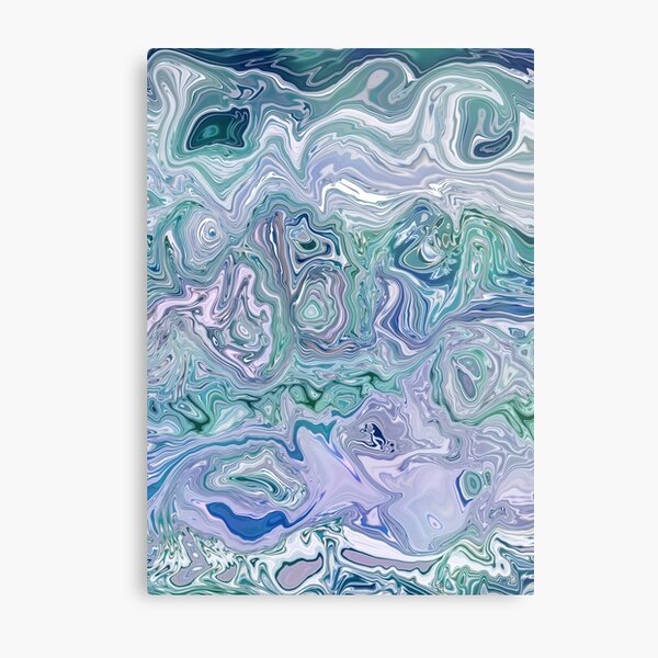 Dutch Marble Acrylic Paint Pour Metal Print