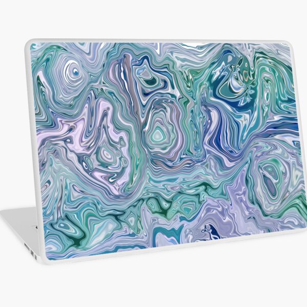 Dutch Marble Acrylic Paint Pour Laptop Skin