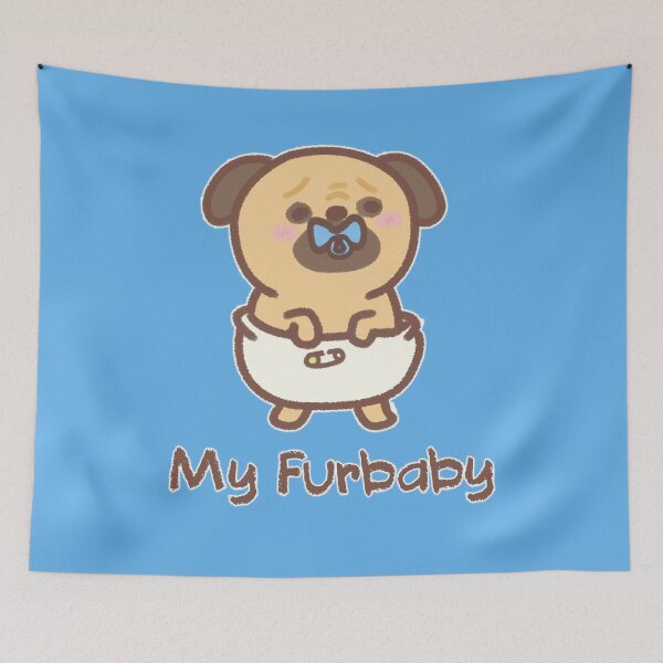 Item preview, Furbaby in Diapers - Pug Boy designed and sold by LilFurKids.