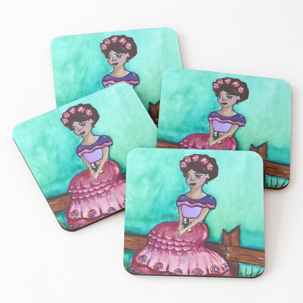 Mexi girl Coasters (Set of 4)