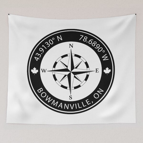 Item preview, Bowmanville, Ontario Geographical Coordinates designed and sold by TeeOhGraphics.