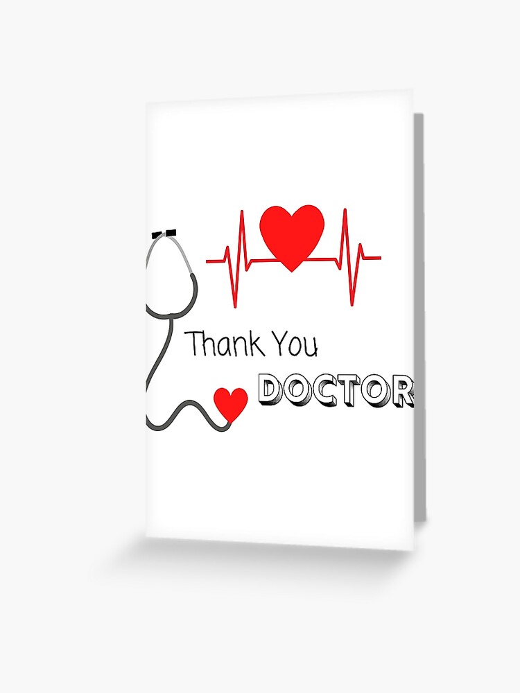 Thank You Doctor Greeting Card By Alvaink Redbubble