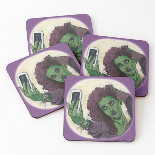 Item preview, Goblin Woman Cell Phone Selfie Fantasy Image designed and sold by HelmsArt.