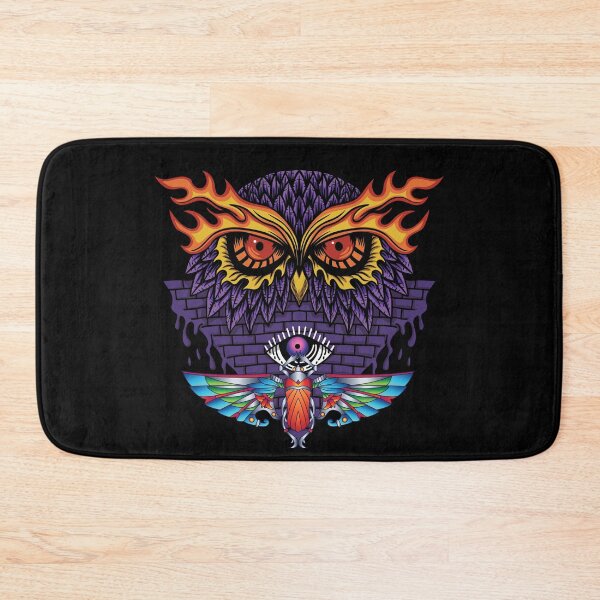 Item preview, Fiery Owl Scarab Third Eye Illustration designed and sold by ColorfulMystic.