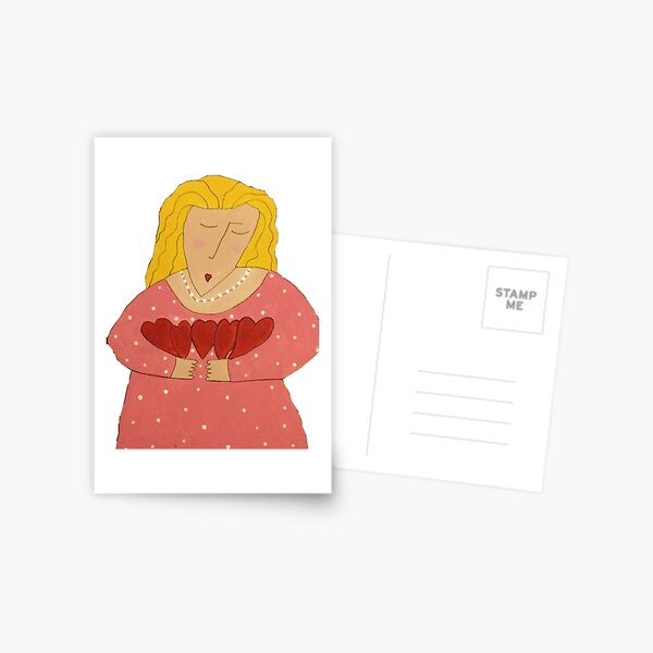 Heart Lady Postcard