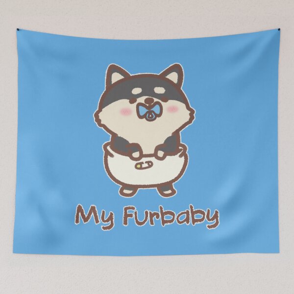 Aperçu de l'œuvre Furbaby en couches - Shiba Inu Black and Tan Boy créée et vendue par LilFurKids.