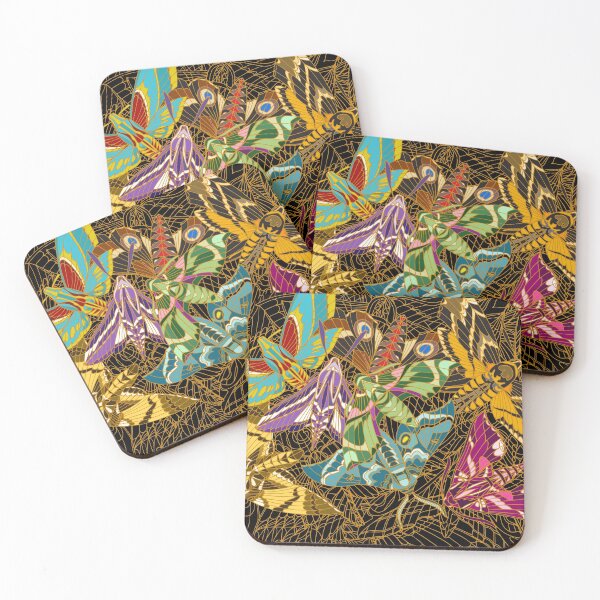 Item preview, Hawk moths (dark) designed and sold by kataszep.